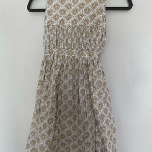 Charming white and gold girls Dress